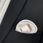 WHITE SPARKLES SILK SCARF & POCKET SQUARE SET